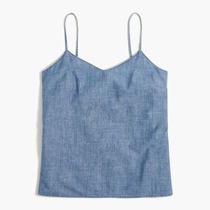 New! J Crew Chambray Blue Cami Camisole Top NWT